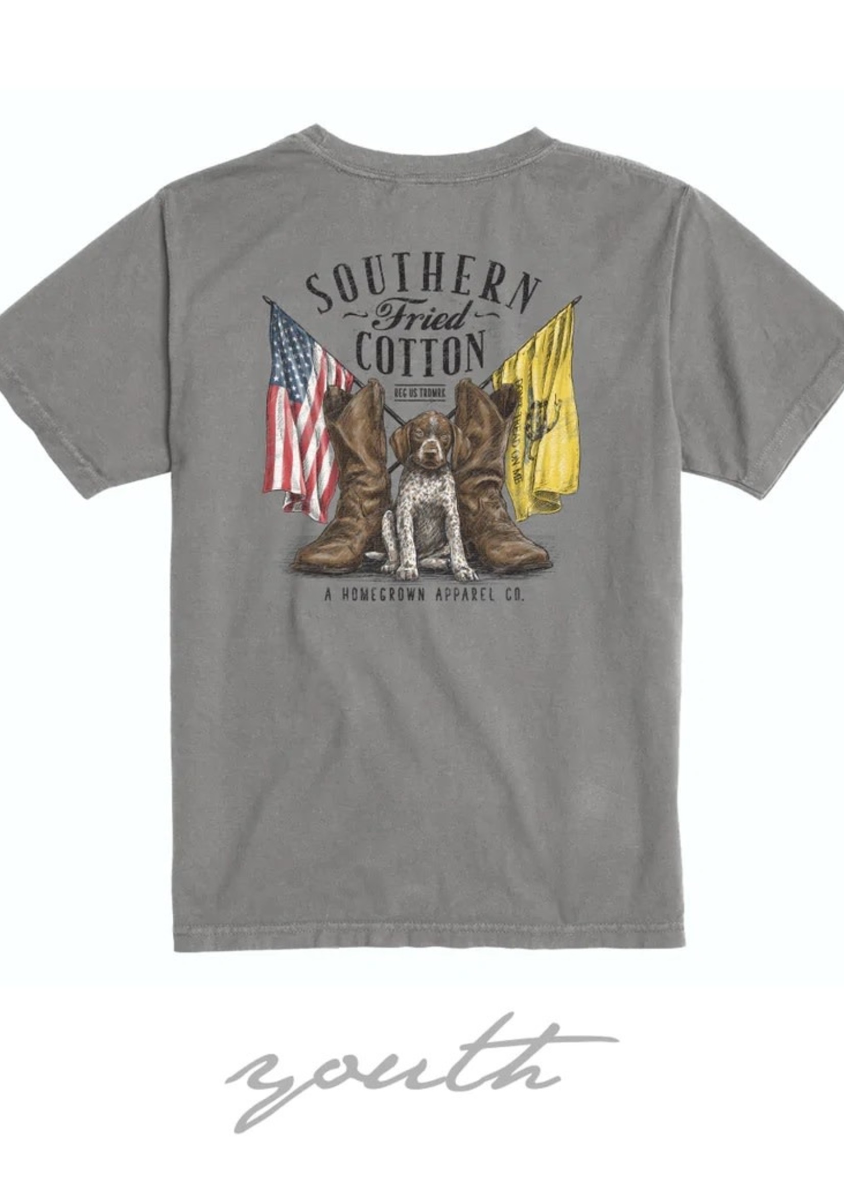 Southern Fried Cotton Pup & Flags- Youth