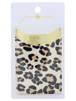 White Gold and White Leopard Phone Wallet