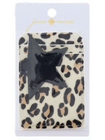 White Leopard with Black Star Phone Wallet