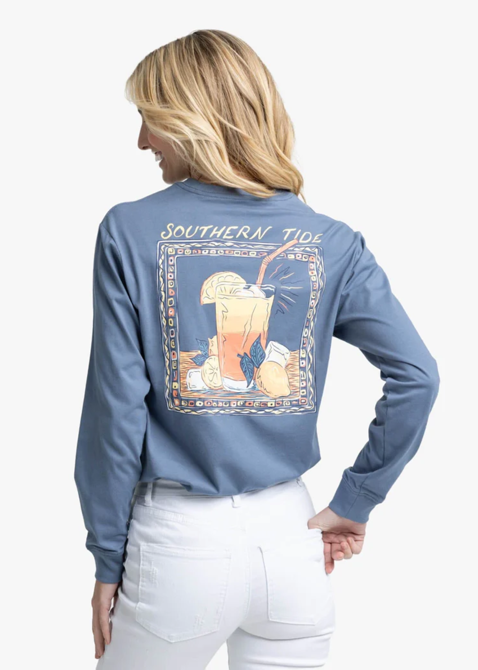 Southern Tide Sunset Sippin L/S Tee