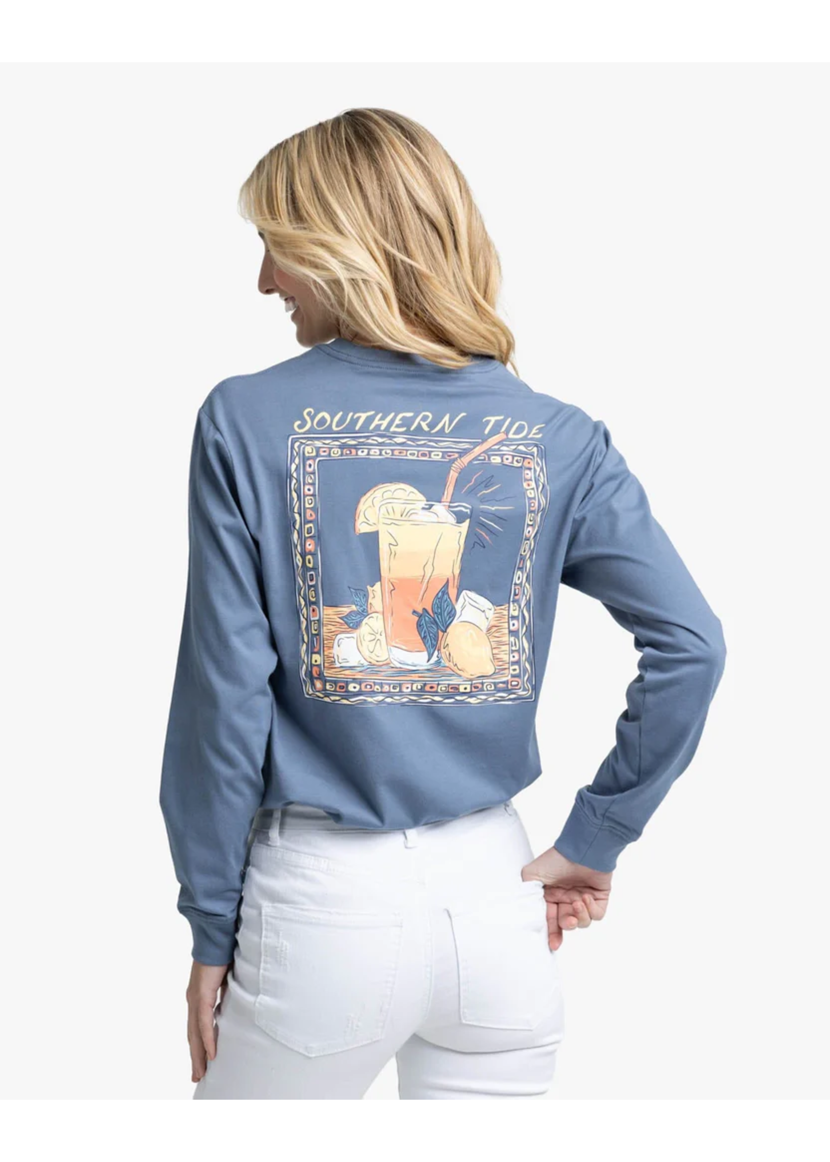 Southern Tide Sunset Sippin L/S Tee