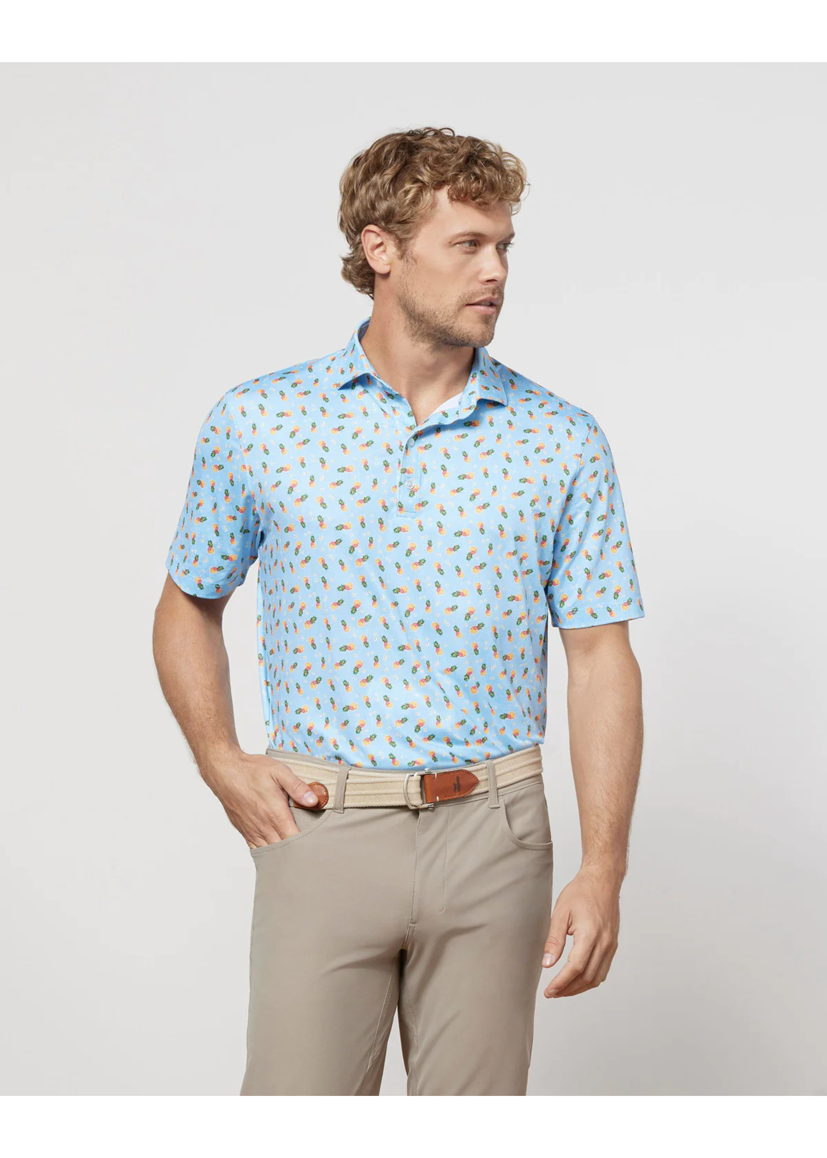 Johnnie-O Pineapple Crush Print Polo