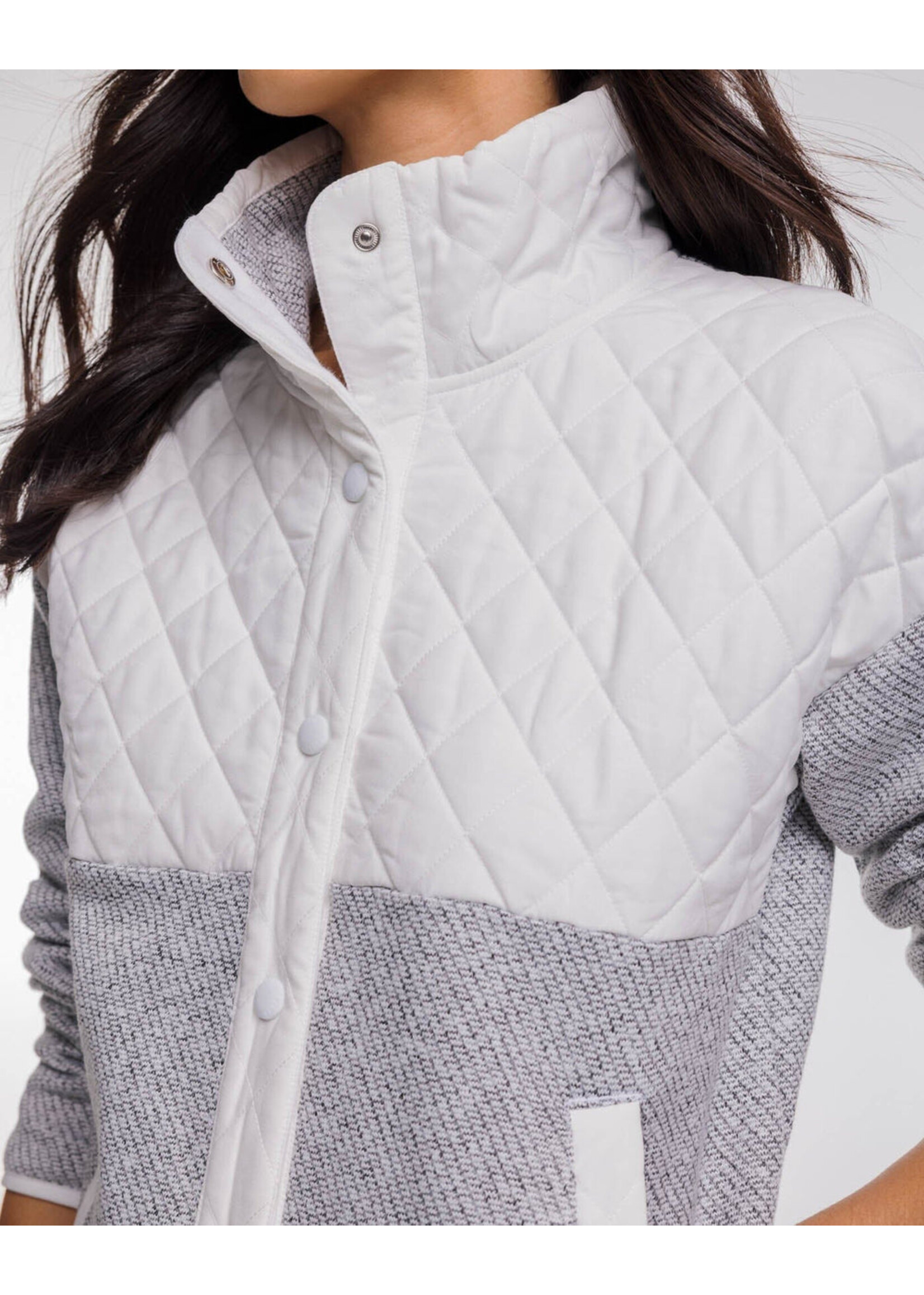 Southern Tide Gracen Heather Mixed Media Jacket