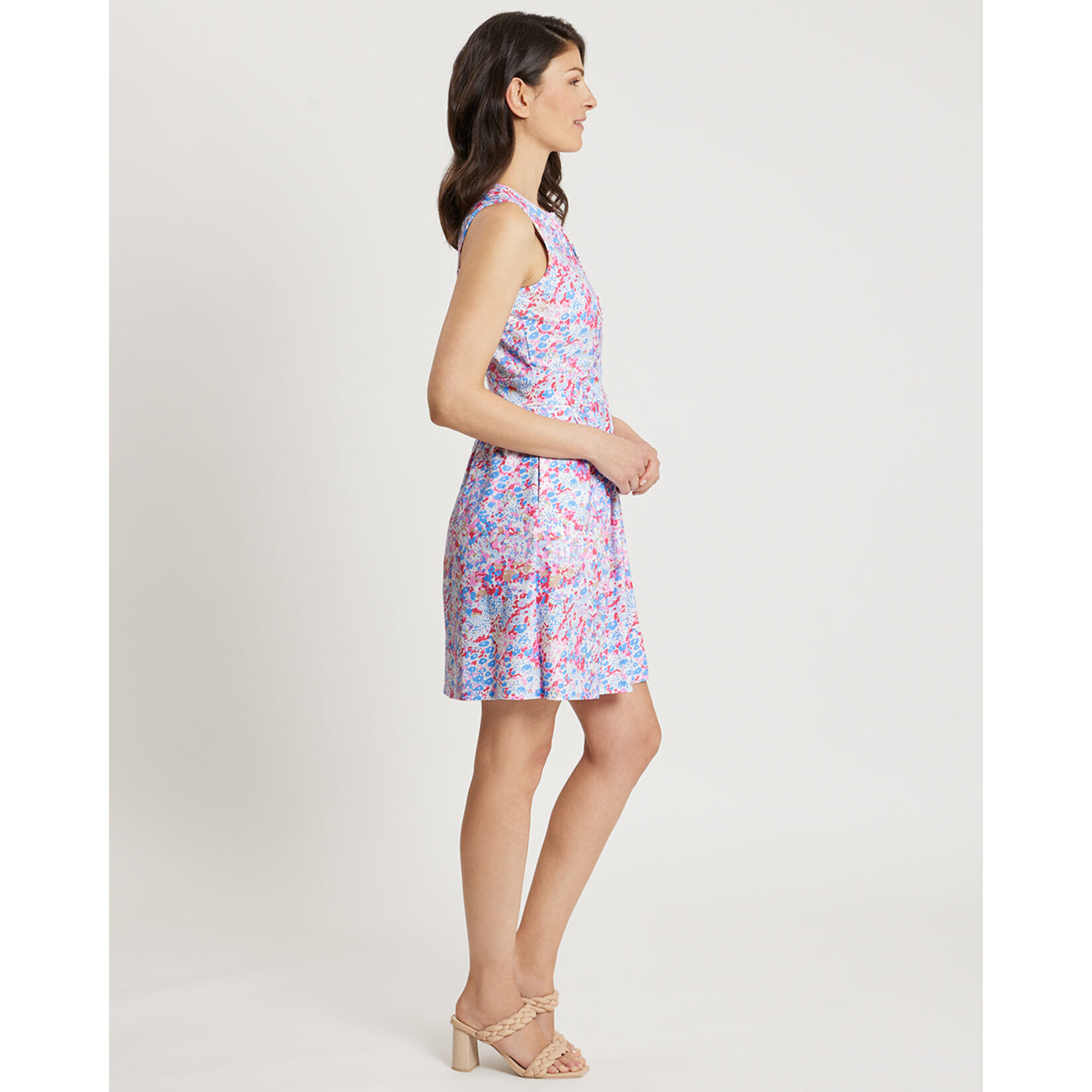 Jude Connally Julie Dress - Watercolor Floral Periwinkle