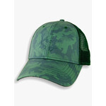 Southern Tide Camo Skipjack Stamp Performance Trucker Hat Forest Green