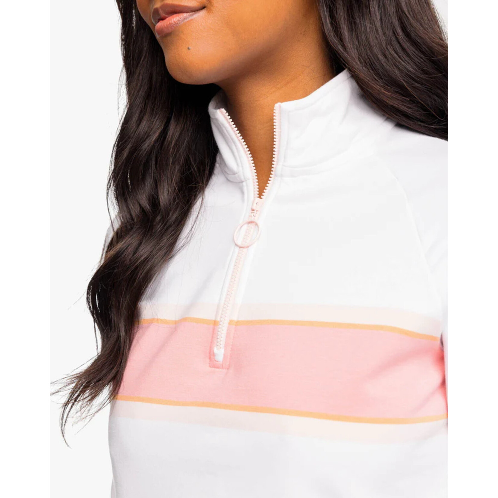 Southern Tide Bridget Chest Stripe Quarter Zip Pullover