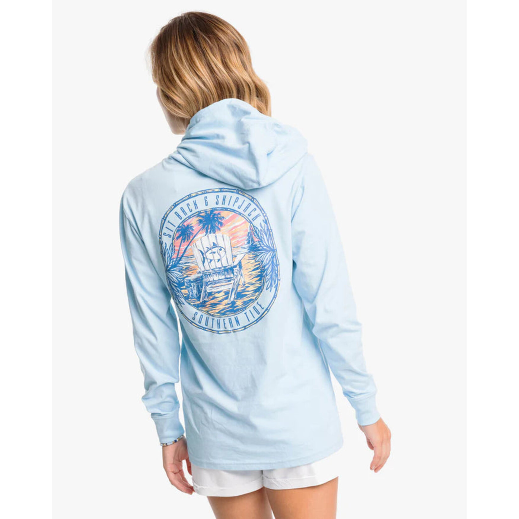 Southern Tide Sit Back and Skipjack Long Sleeve Hoodie T-Shirt