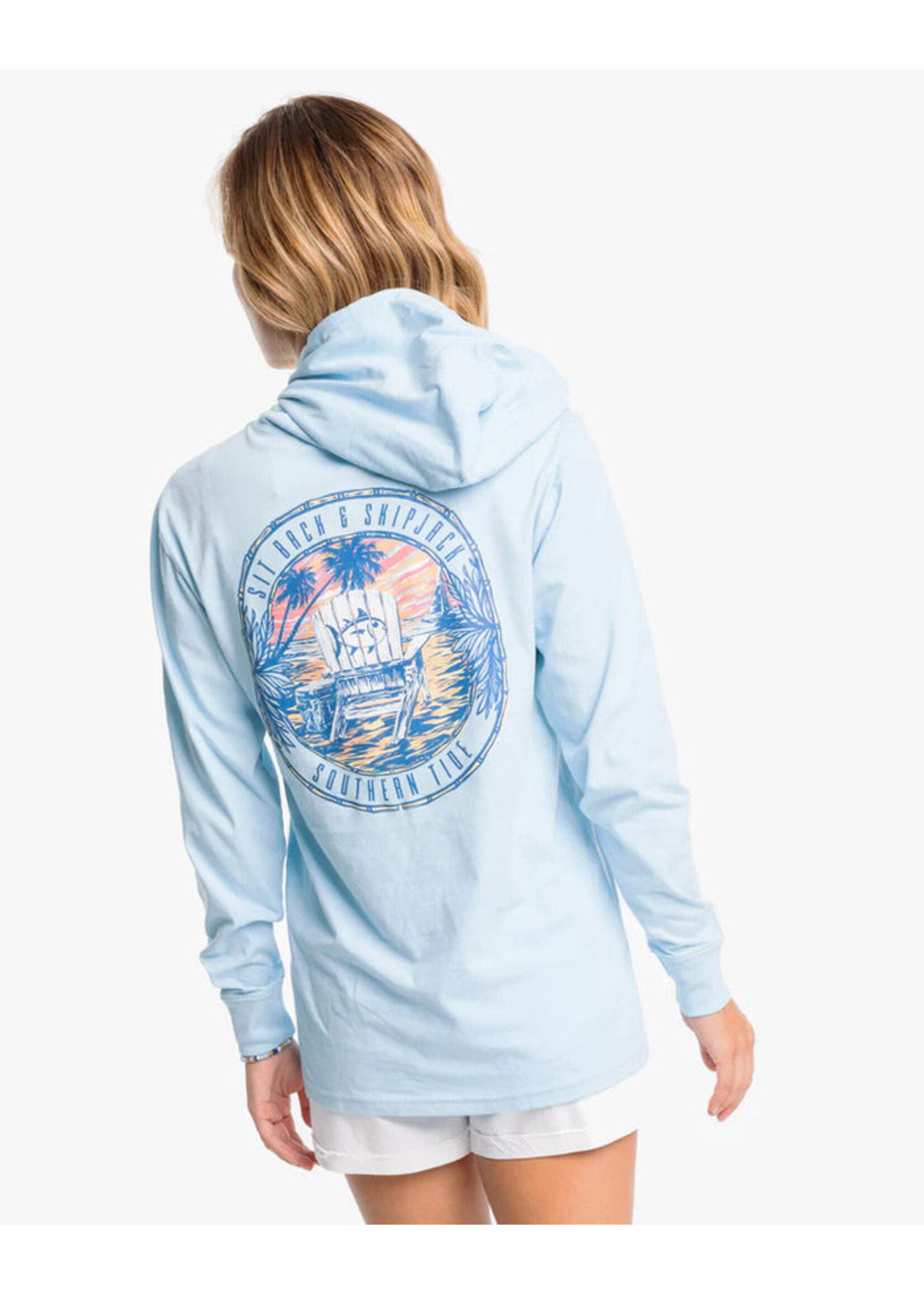 Southern Tide Sit Back and Skipjack Long Sleeve Hoodie T-Shirt