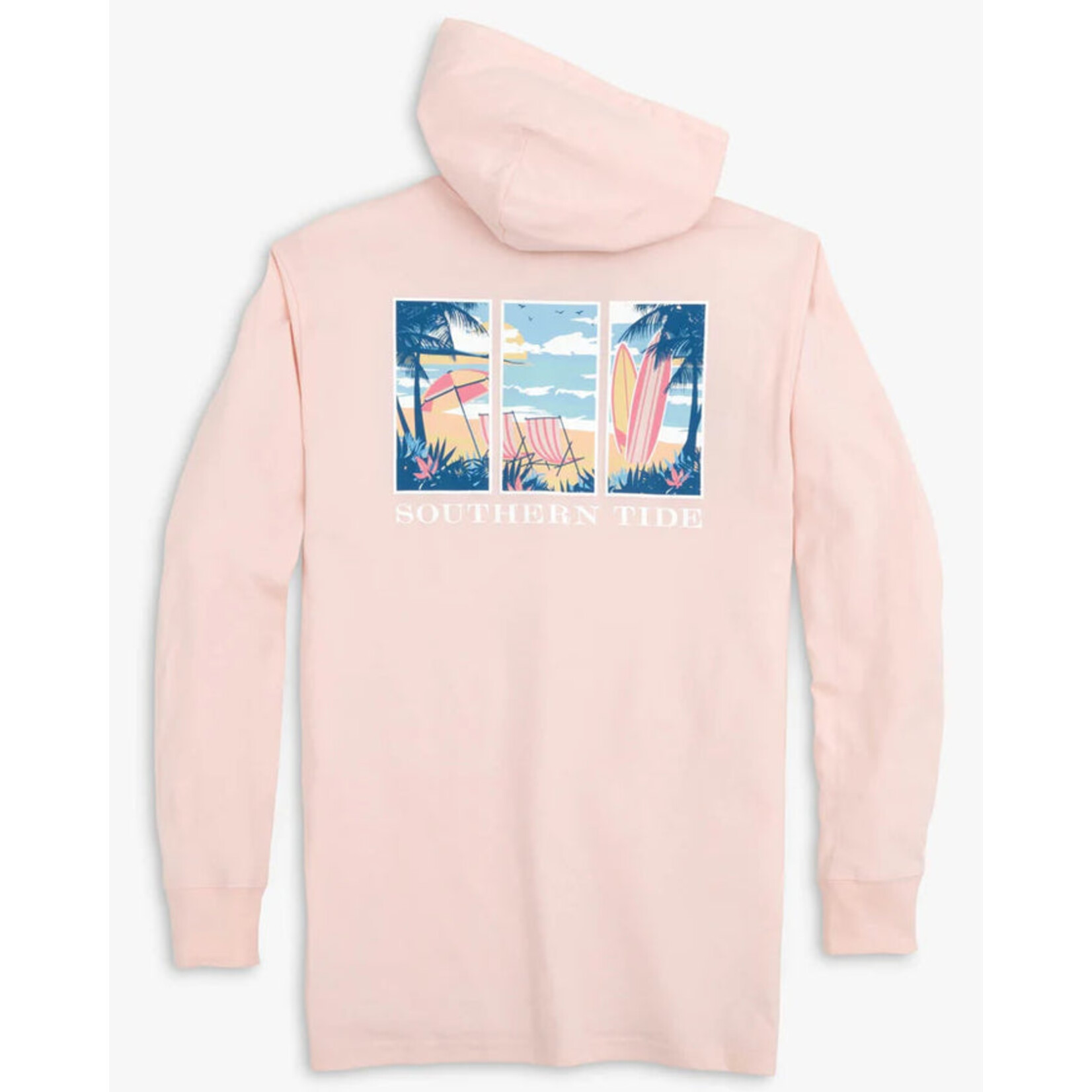 Southern Tide L/S Surfing Triptych Hoodie Tee