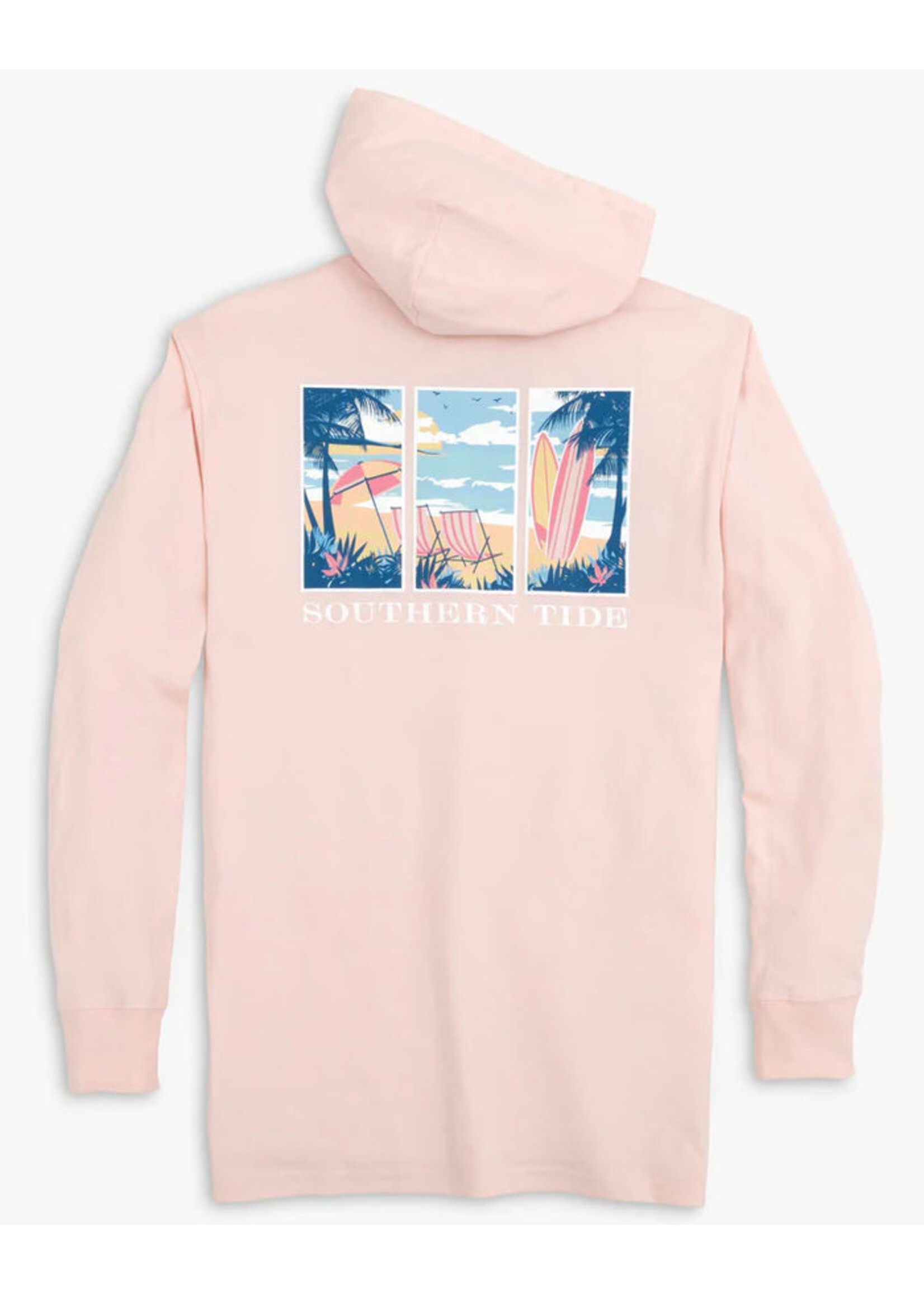 Southern Tide L/S Surfing Triptych Hoodie Tee
