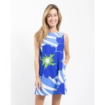 Jude Connally Melody Dress - Bold Floral Periwinkle