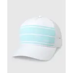 Johnnie-O Blue Stripe Hat - White