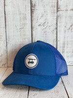 Bald Head Blues Royal Blue Circle Logo Trucker Hat