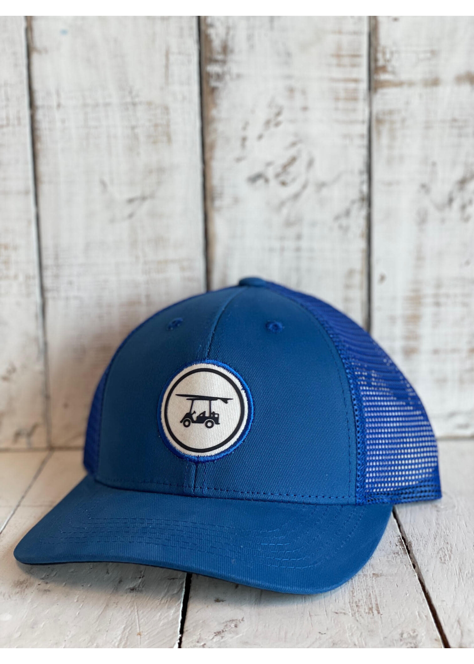 Bald Head Blues Royal Blue Circle Logo Trucker Hat