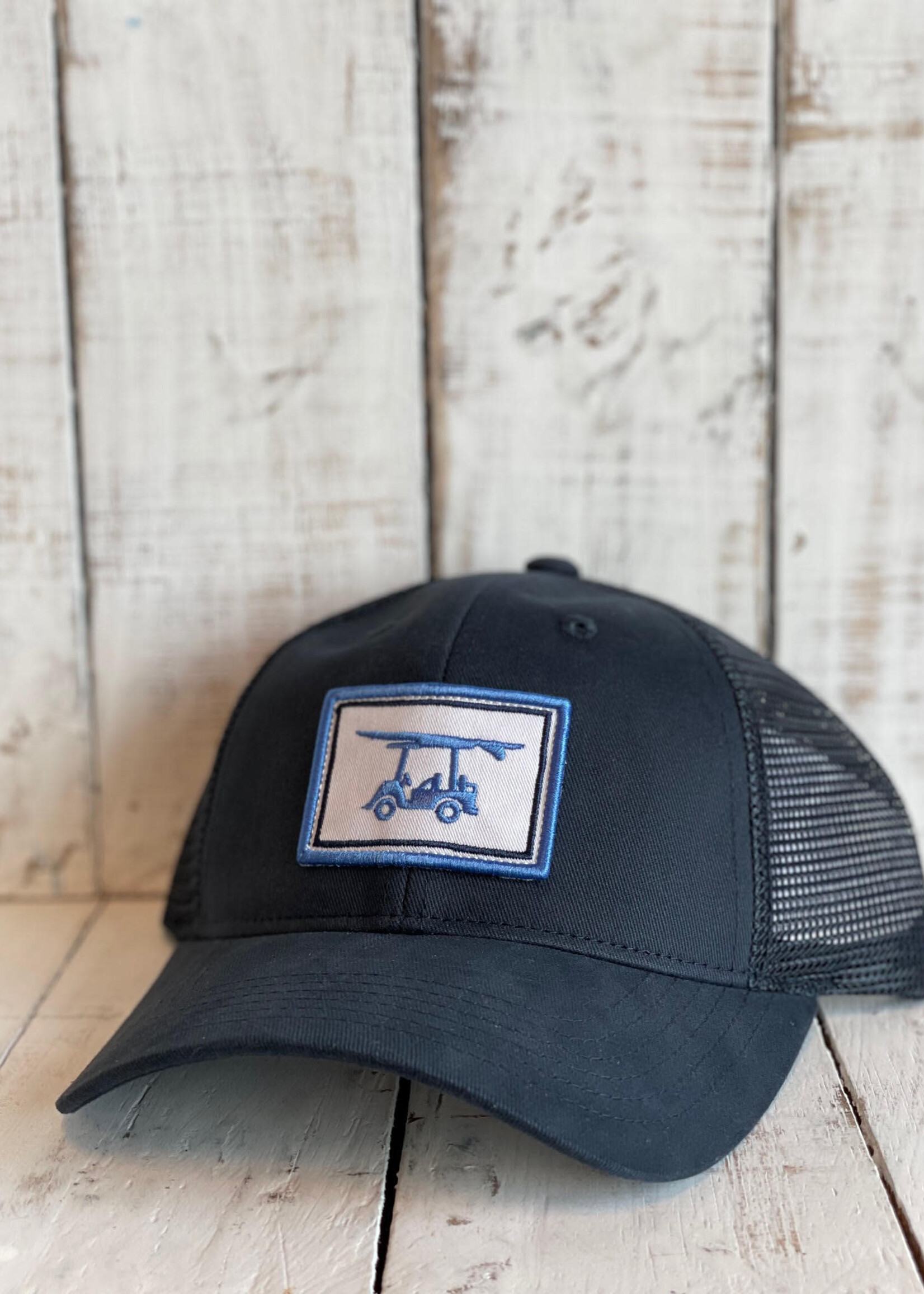 Bald Head Blues Navy Trucker Hat with Cart Patch