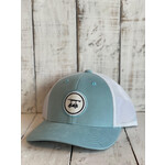Bald Head Blues Light Blue Circle Logo Trucker Hat
