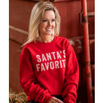 Southern Fried Design Sweater Santa's Favorite Red