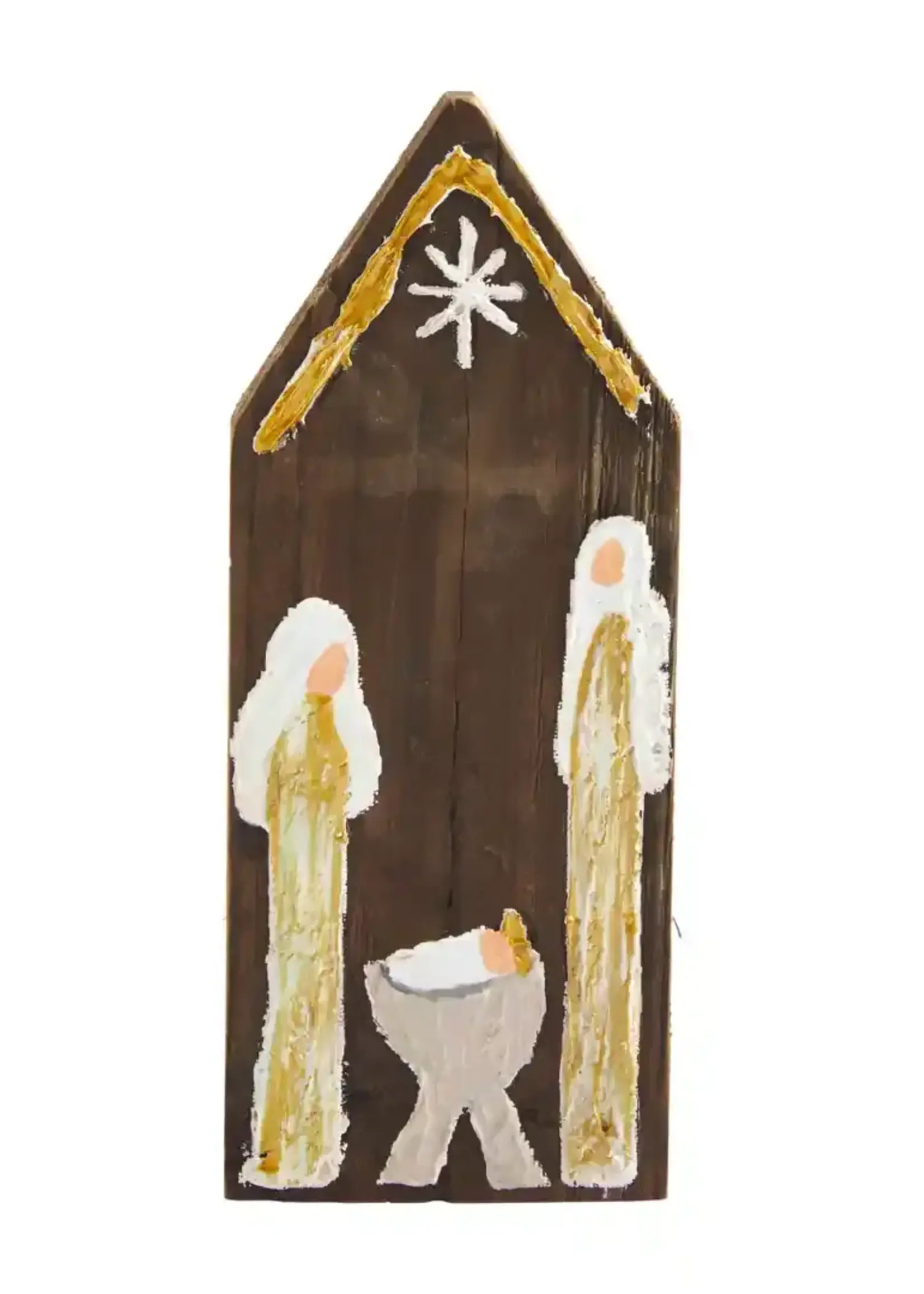 Mud Pie LG Nativity Reclaimed Plaque