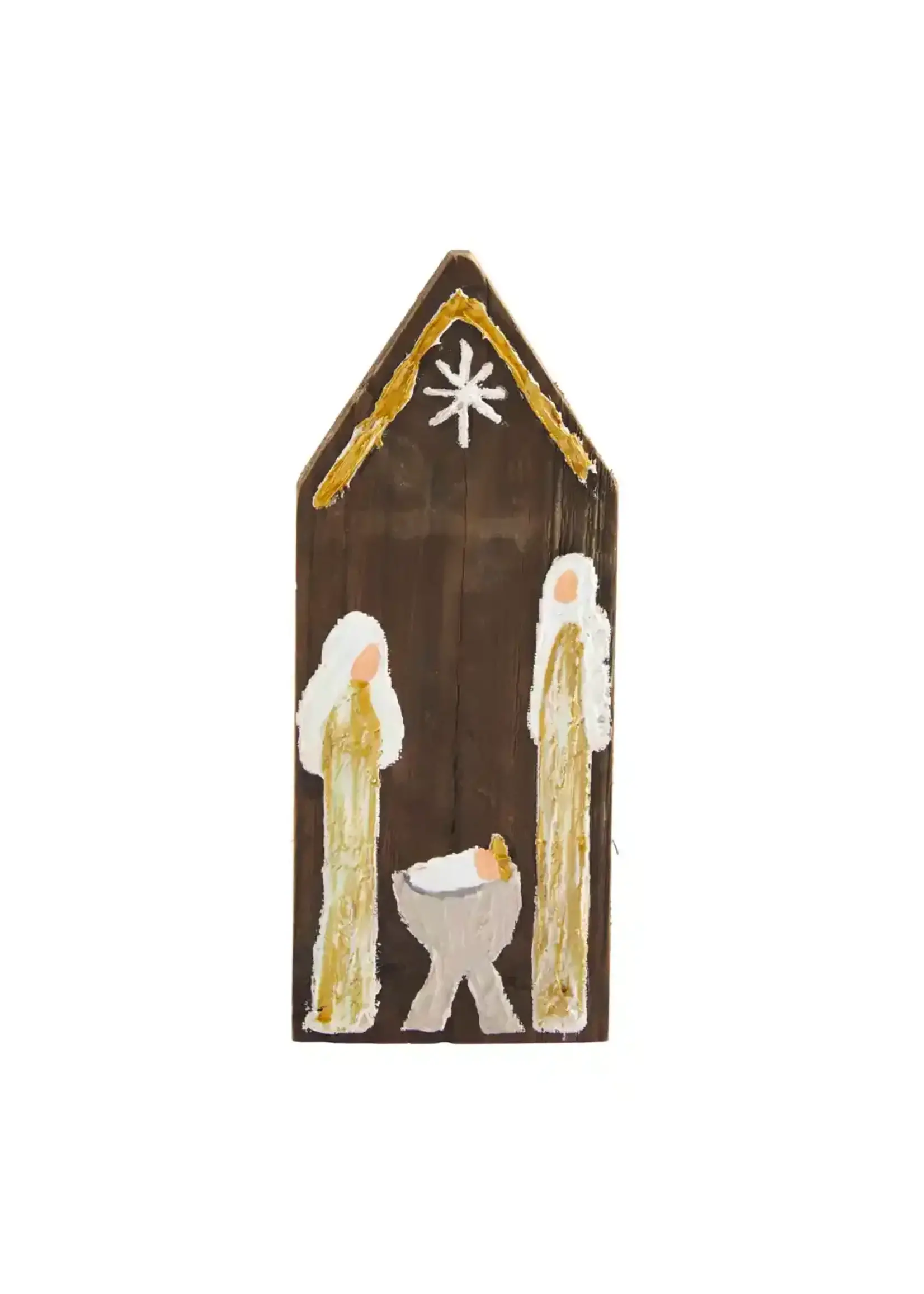 Mud Pie LG Nativity Reclaimed Plaque