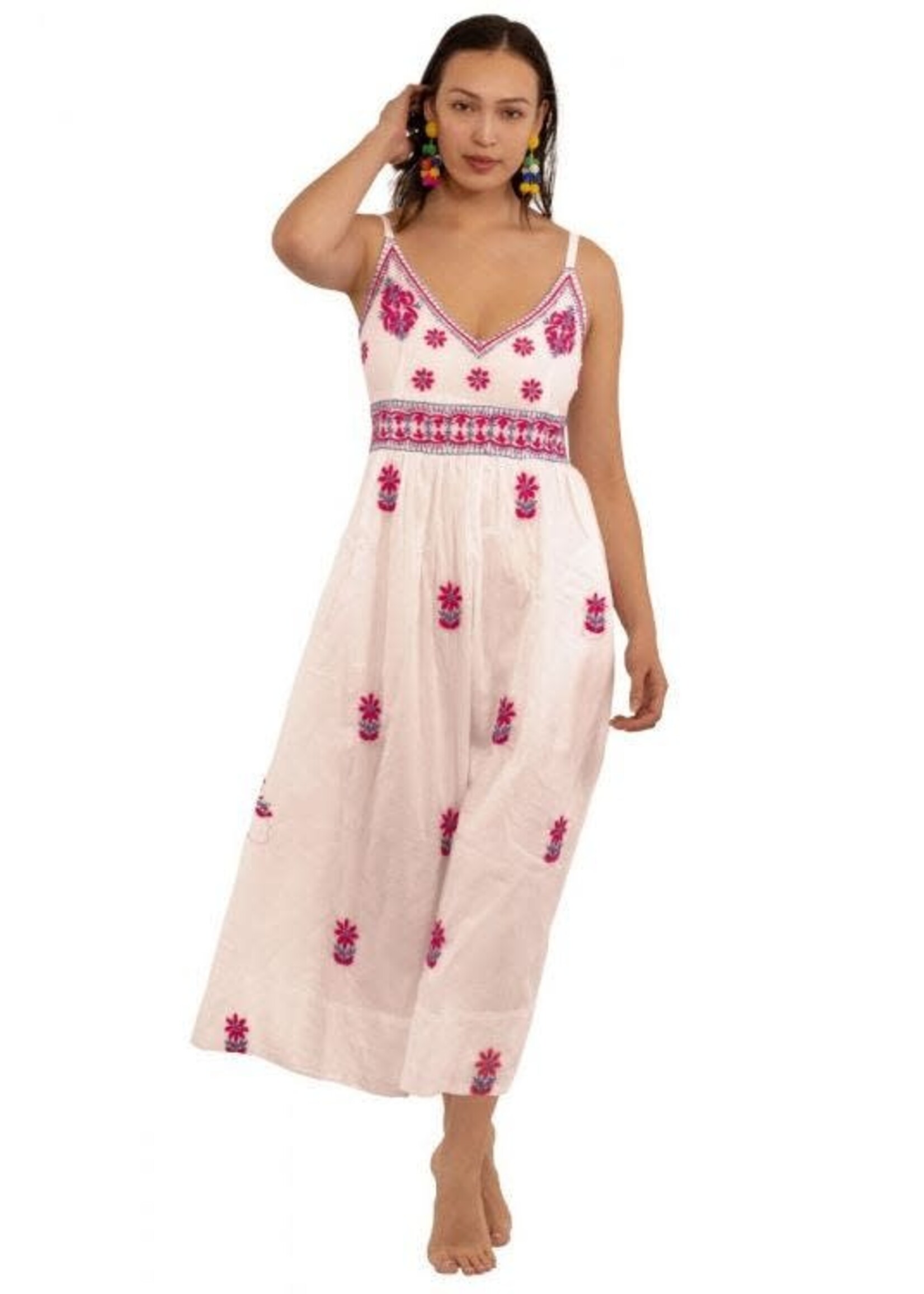 Gretchen Scott Hand Embroidered Midi/Maxi Dress - Fiesta Time