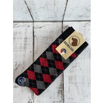 Brown Dog Argyle Black Red