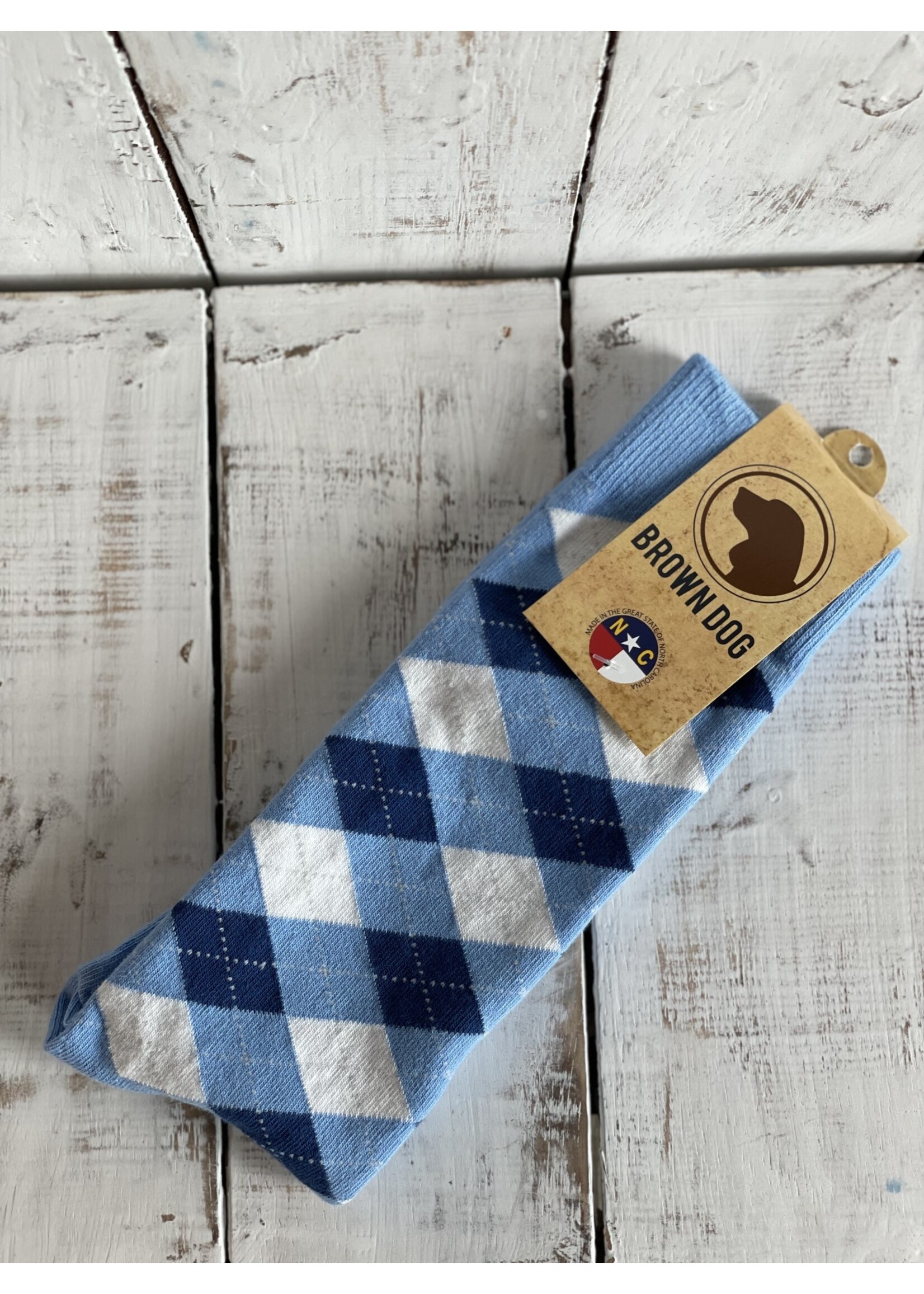 Brown Dog Argyle - Della Blue Royal