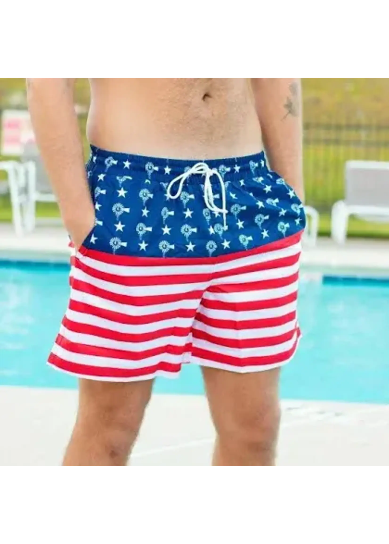 Old South USA-Soft Mesh Swim Trunks