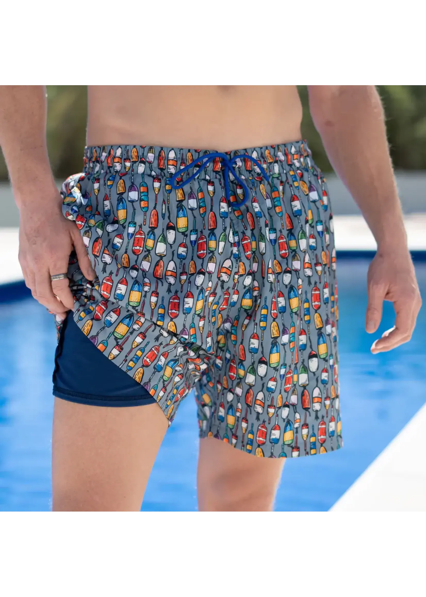 Old South Buoy - Lined Swim Trunks