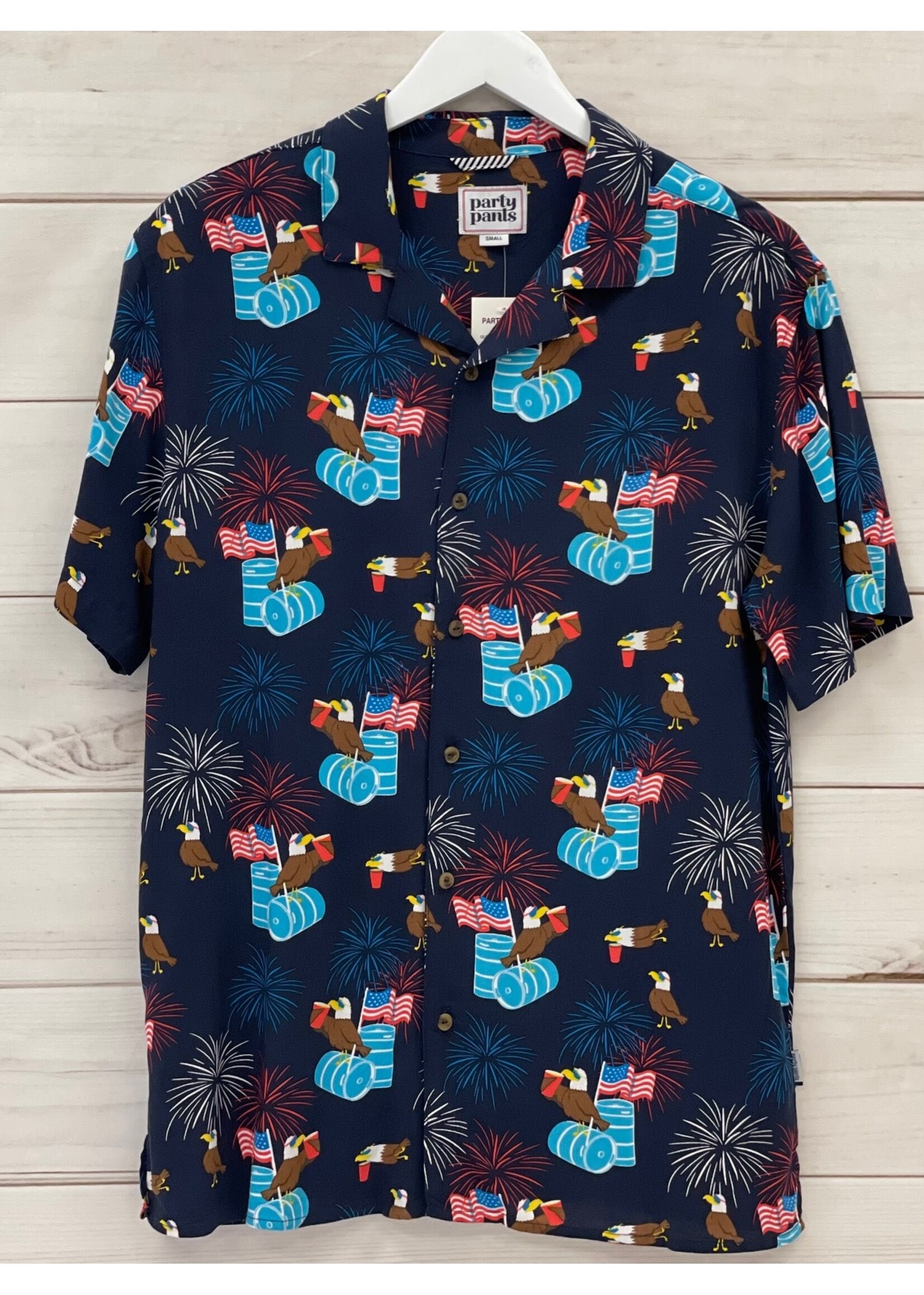 Party Pants Old Glory Button Down Navy