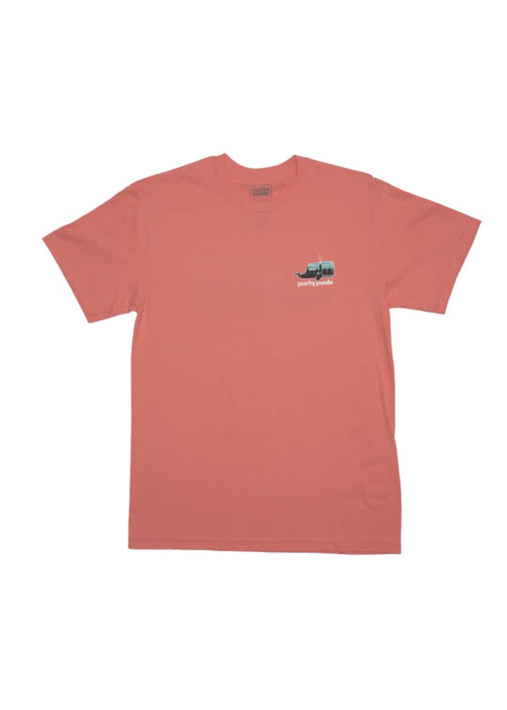Party Pants Recycle s/s tee coral silk