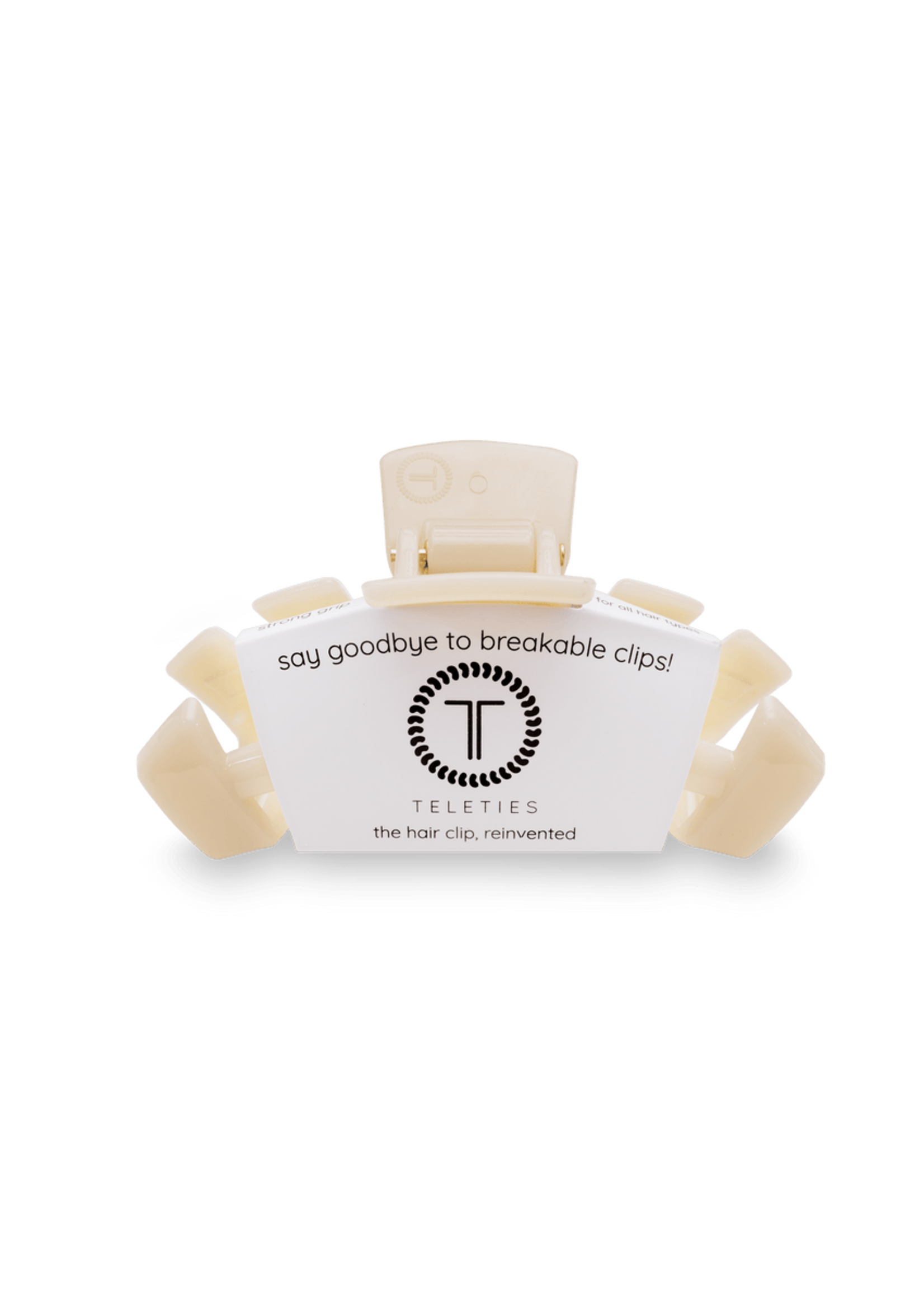 Teleties Open Almond Beige Medium Hair Clip