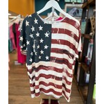 Zenana American Flag Short Sleeve Top