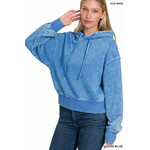 Zenana Camille Cropped Hoodie