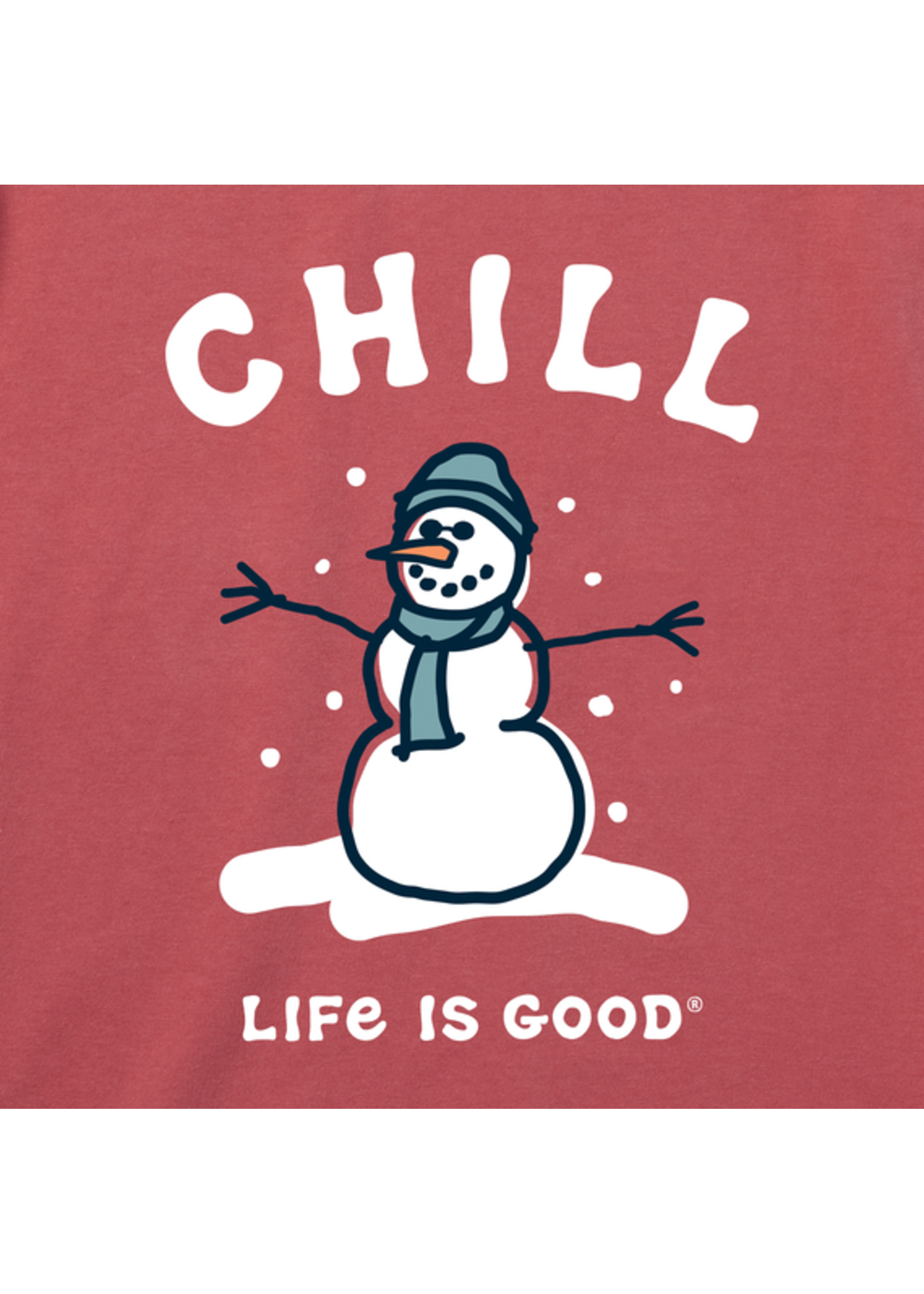Life is Good Youth Chill Snowman L/S Crusher Tee