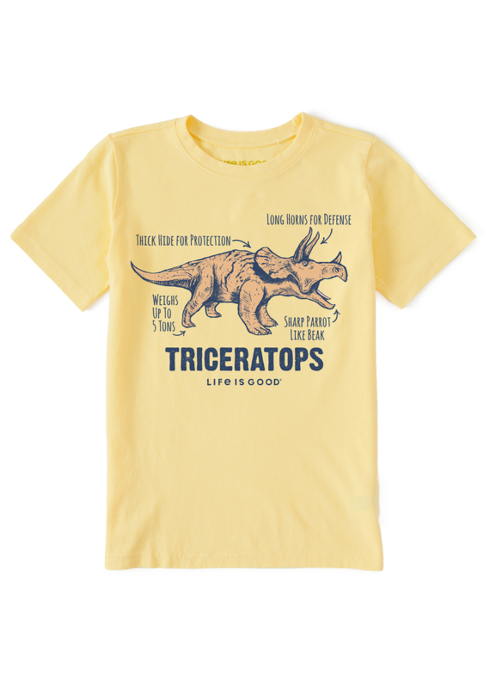 Life is Good Youth Crusher Tee Triceratops