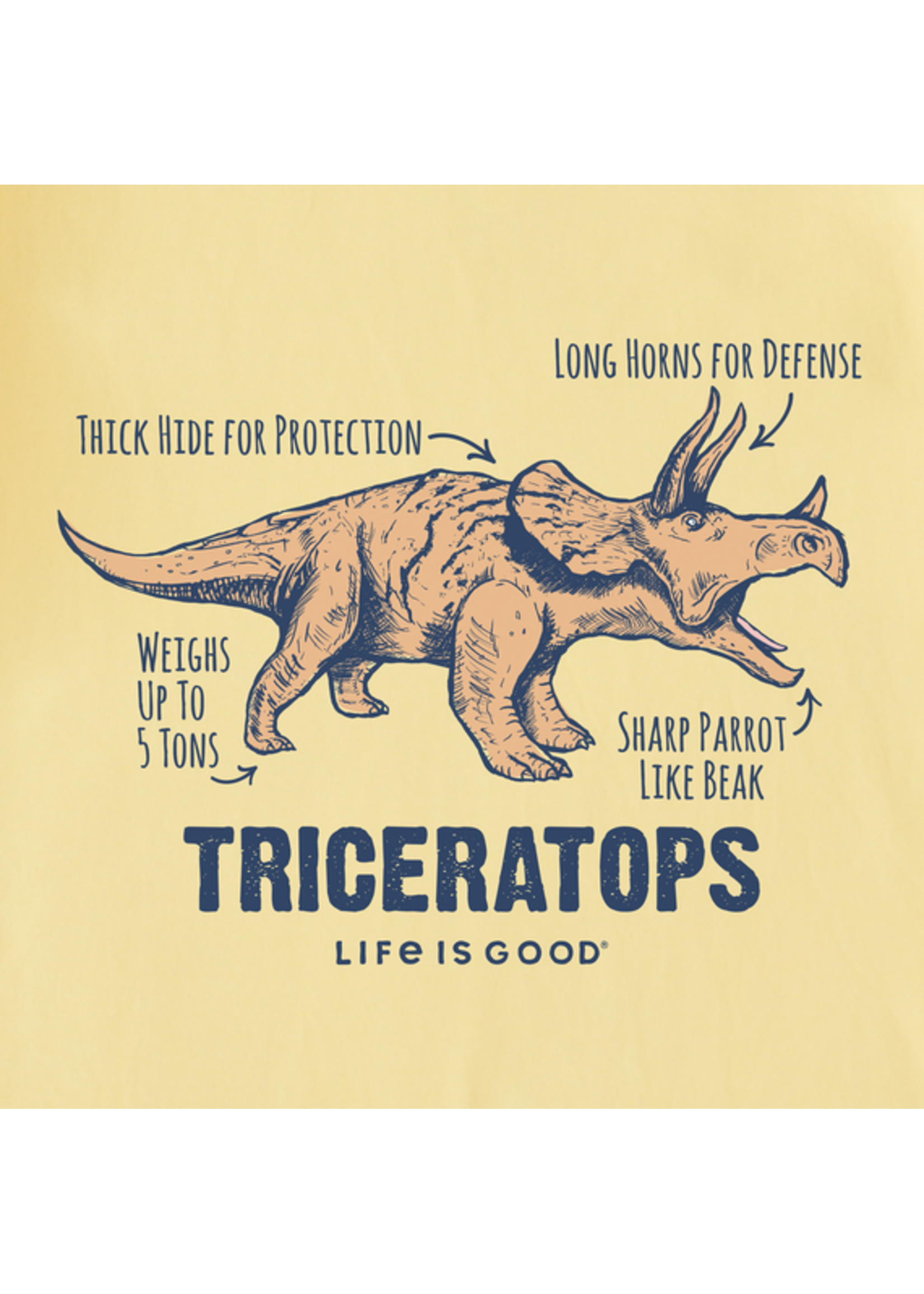 Life is Good Youth Crusher Tee Triceratops