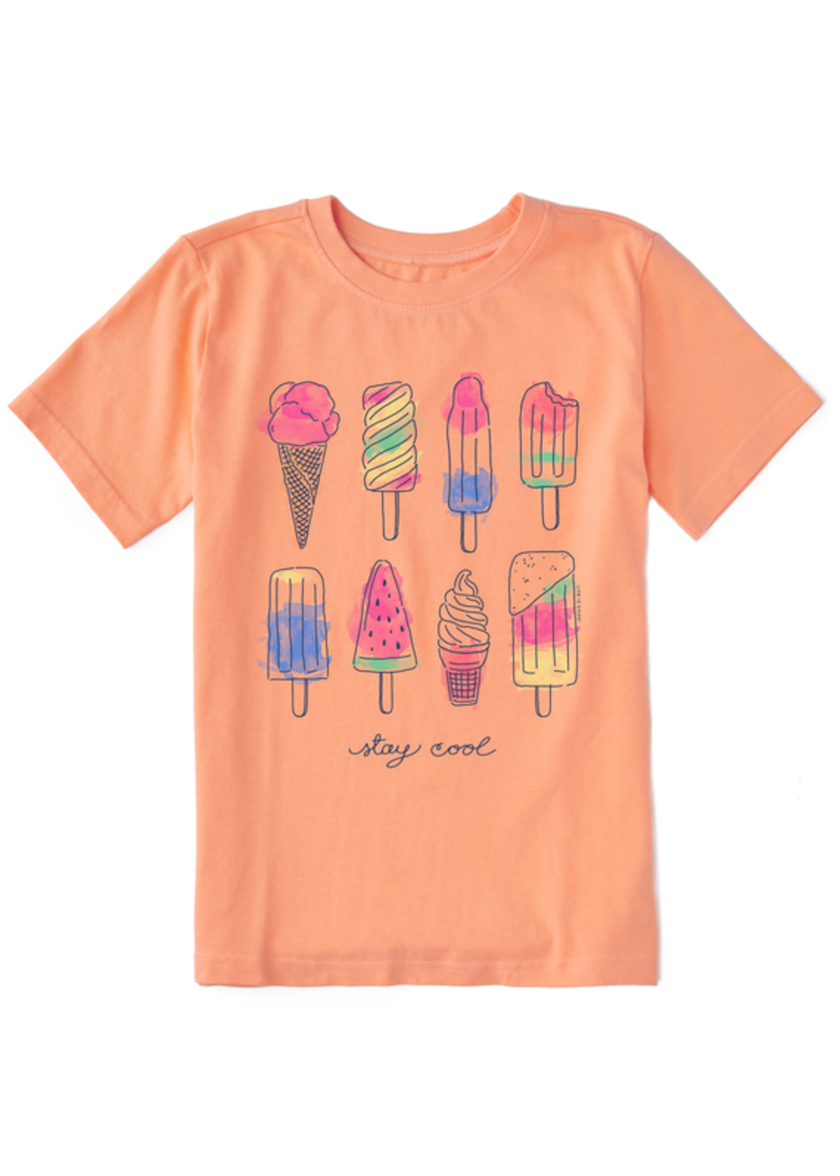 Life is Good Youth Crusher Tee Watercolor Ice Cream