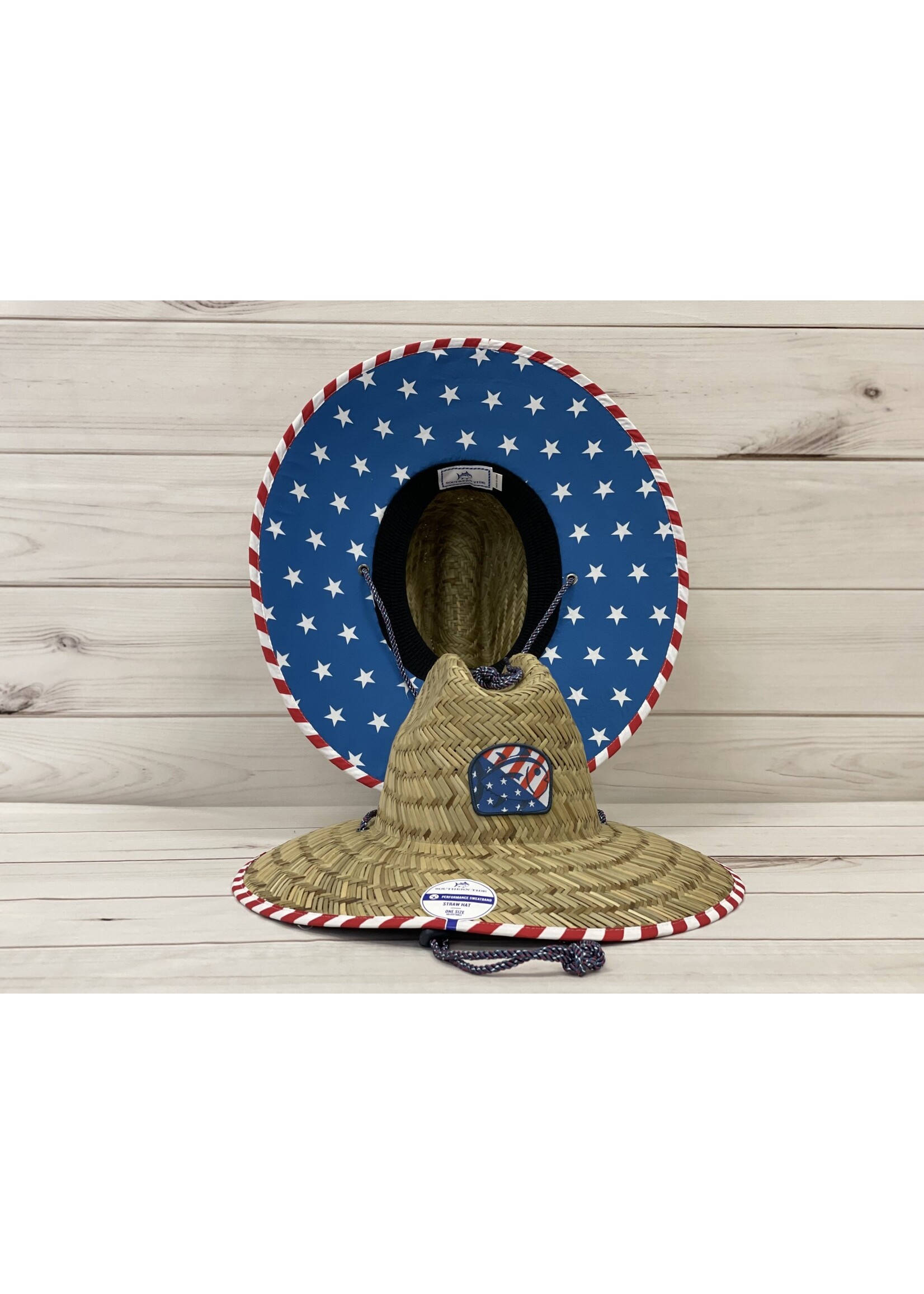 Southern Tide SJ Flag Patch Straw Hat