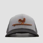 Beach and Barn Etched Leather Snapback