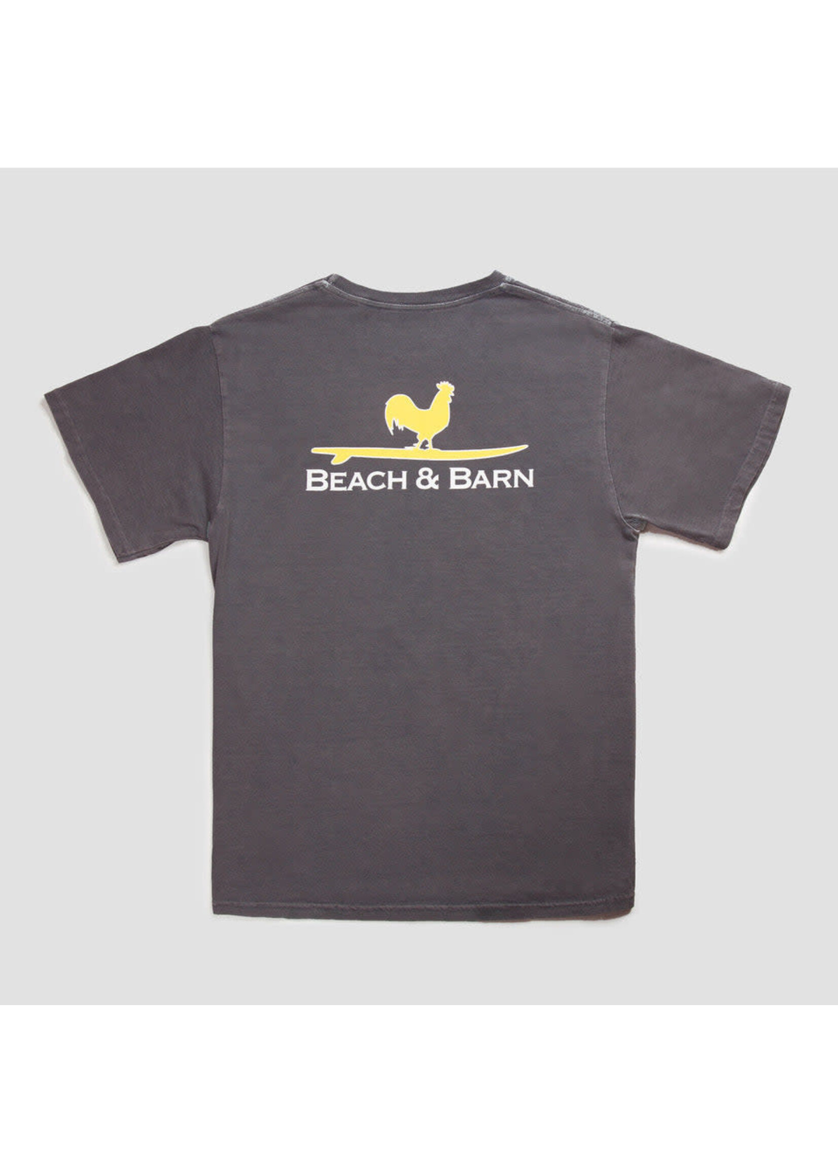 Beach and Barn Surfing Rooster Tee Shirt Graphite