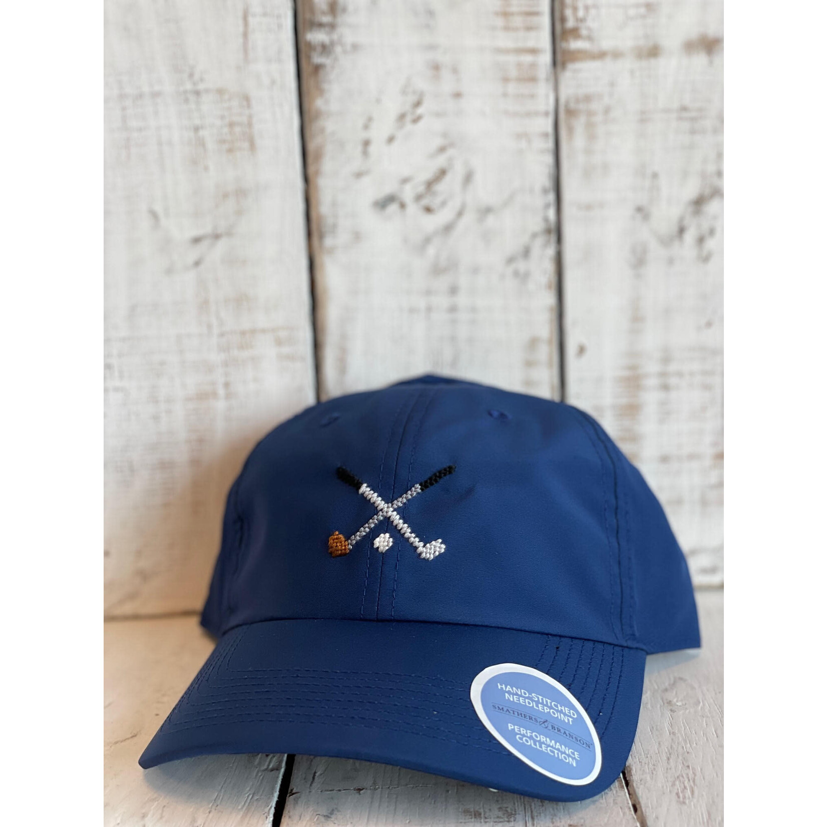 Smathers and Branson Crossed Clubs Performance Hat Navy