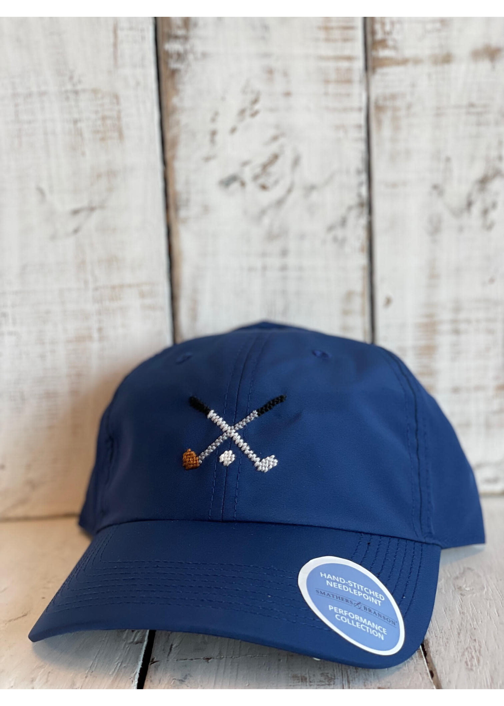 Smathers and Branson Crossed Clubs Performance Hat Navy