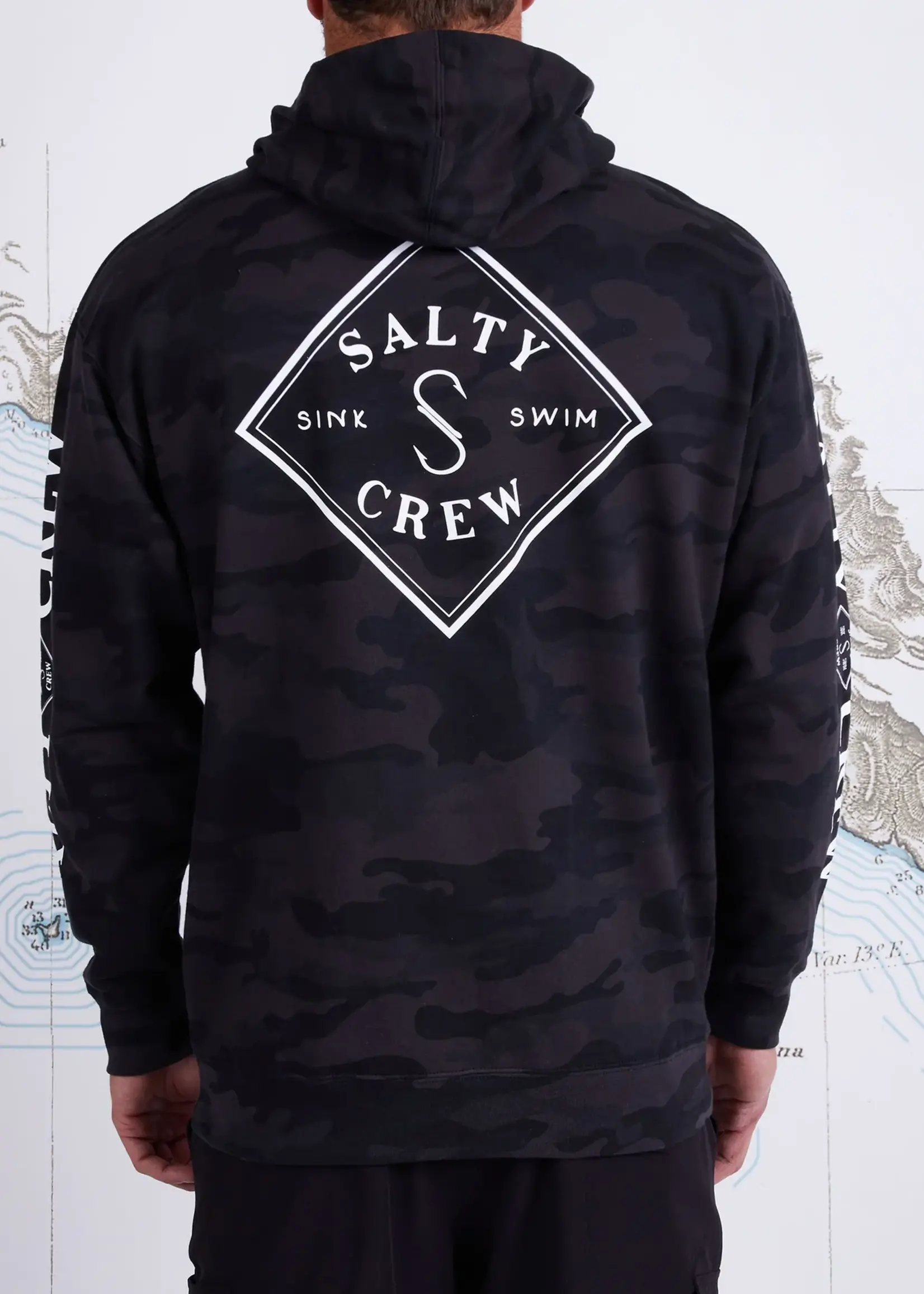 Salty Crew Tippet Camo Hood Fleece