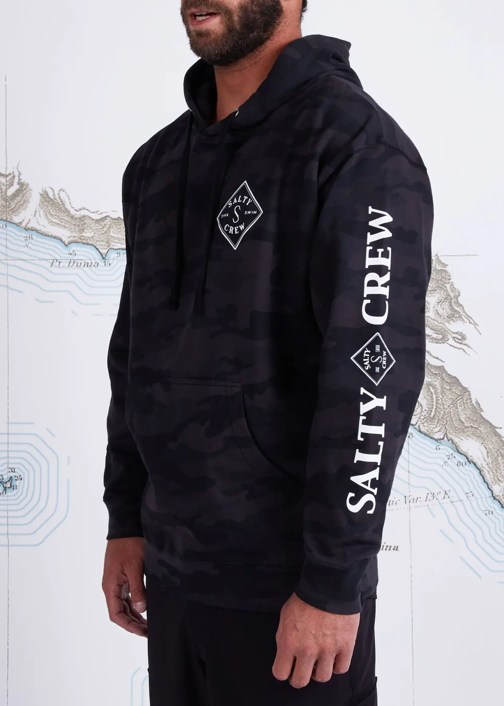 Salty Crew Tippet Camo Hood Fleece