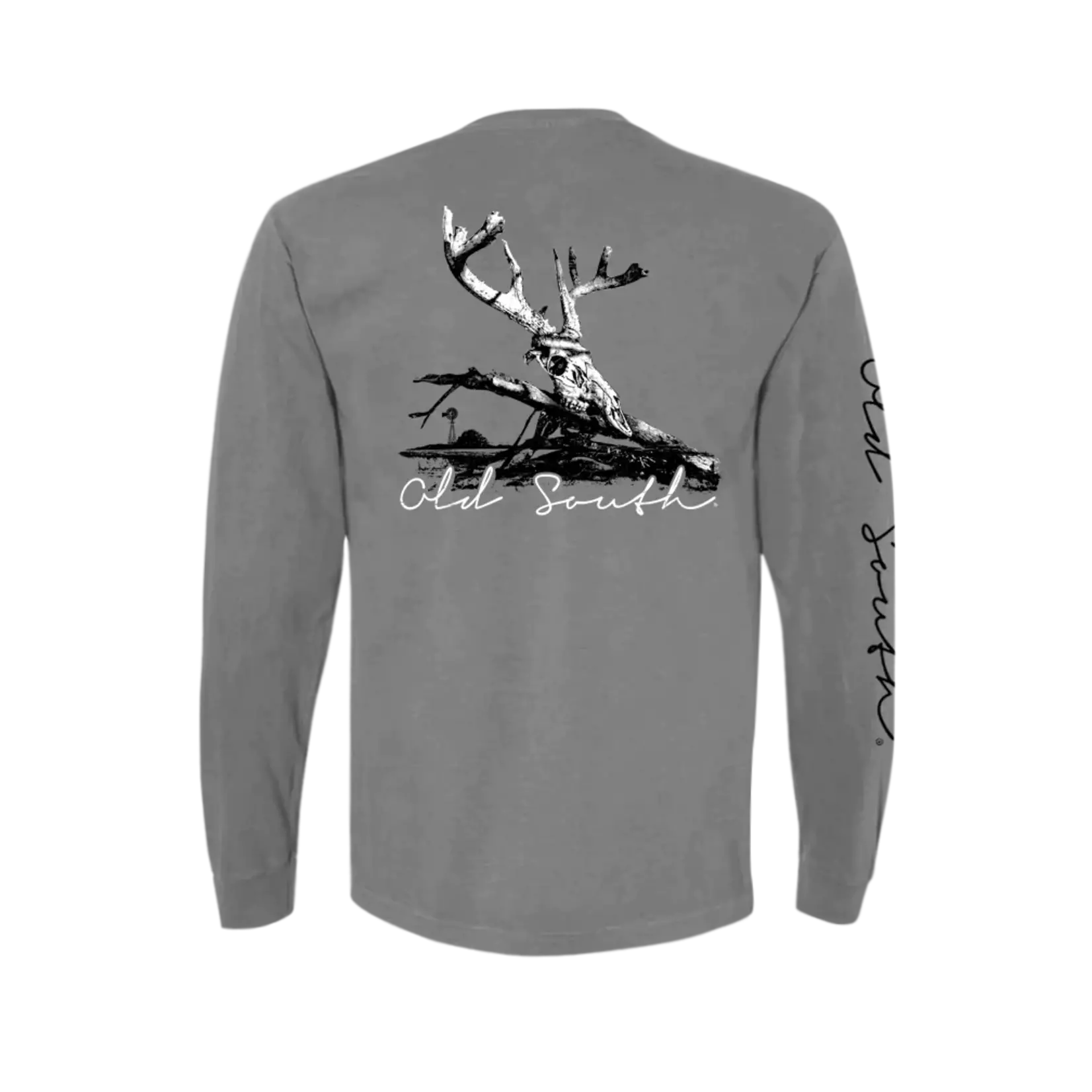 Old South Deer Skull And Tree L/S Tee