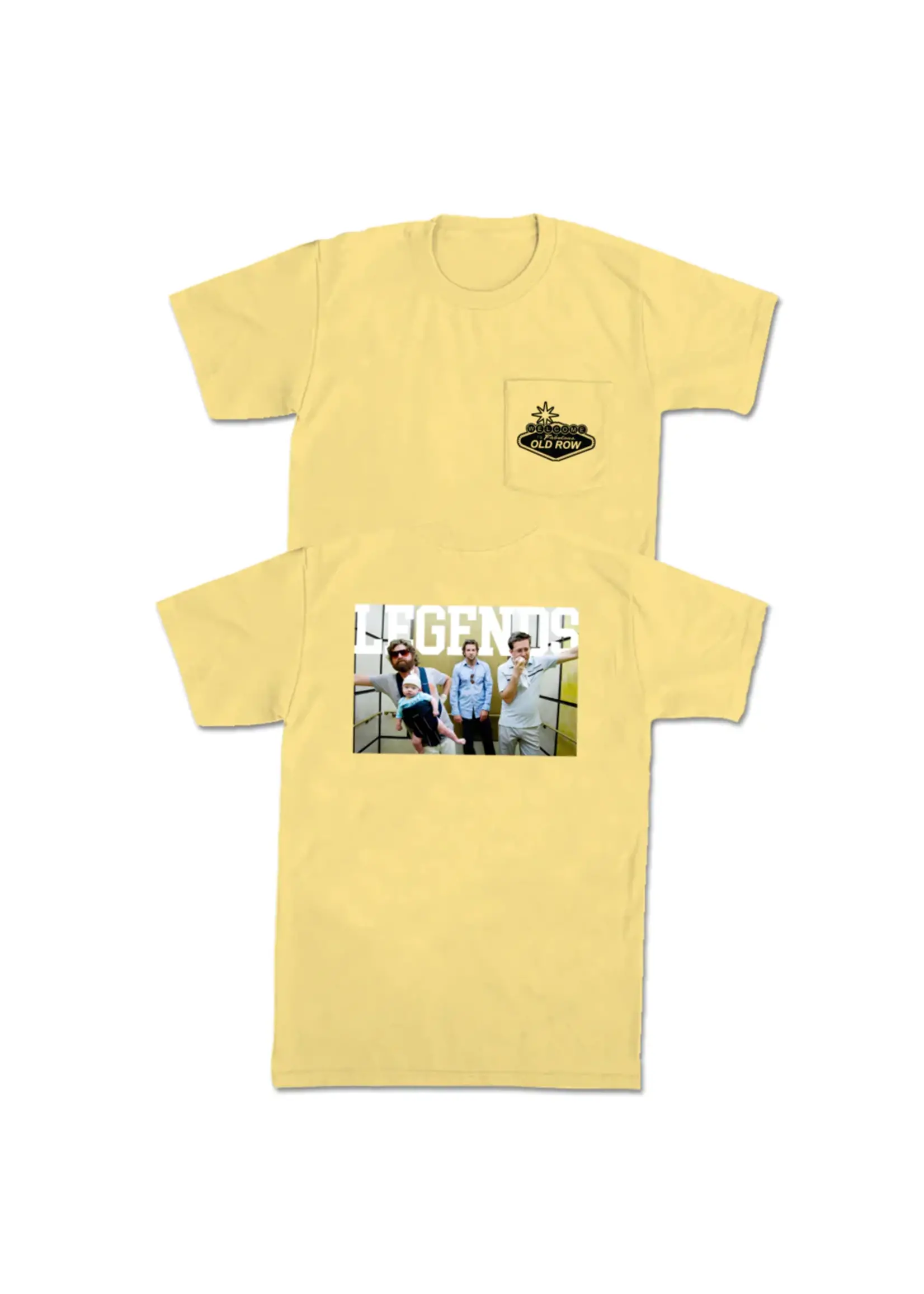 Old Row Three Best Friends Pocket Tee Yellow