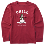 Life is Good Baby Chill Snowman L/S Crusher