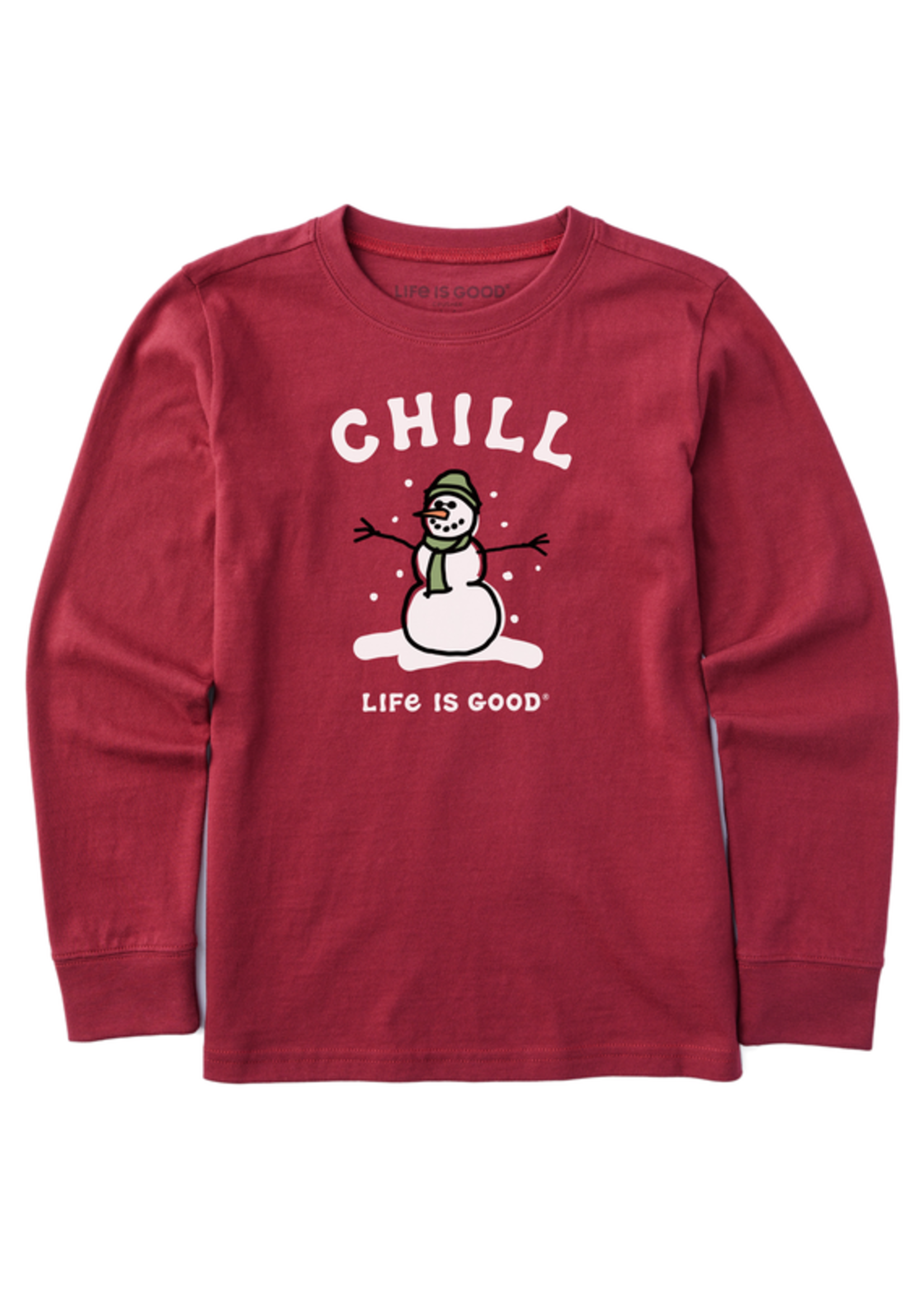 Life is Good Baby Chill Snowman L/S Crusher