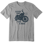 Life is Good Men's Crusher-LITE Good Day for a Ride Motorcycle Tee