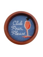 Smathers and Branson Club Pour Please Rose Wine Bottle Coaster